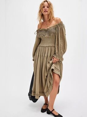 NWOT Free People Toledo midi dress